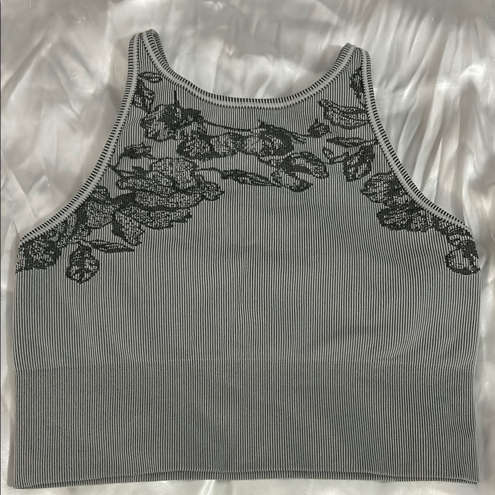 Athleta seamless ribbed crop tank